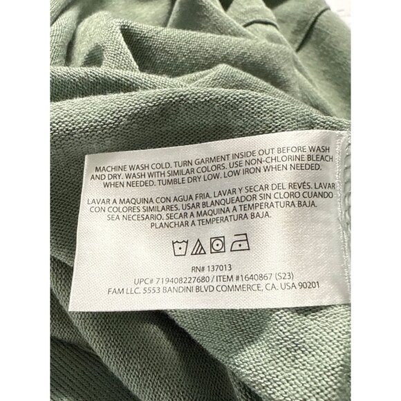 Banana Republic Long Sleeve Light Sage Green V-Neck Top Women’s XXL Rayon Blend - Picture 5 of 6